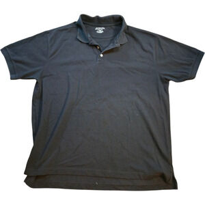 St. John's Bay Black Pique Polo Shirt Mens XL Classic Fit Cotton Golf Casual